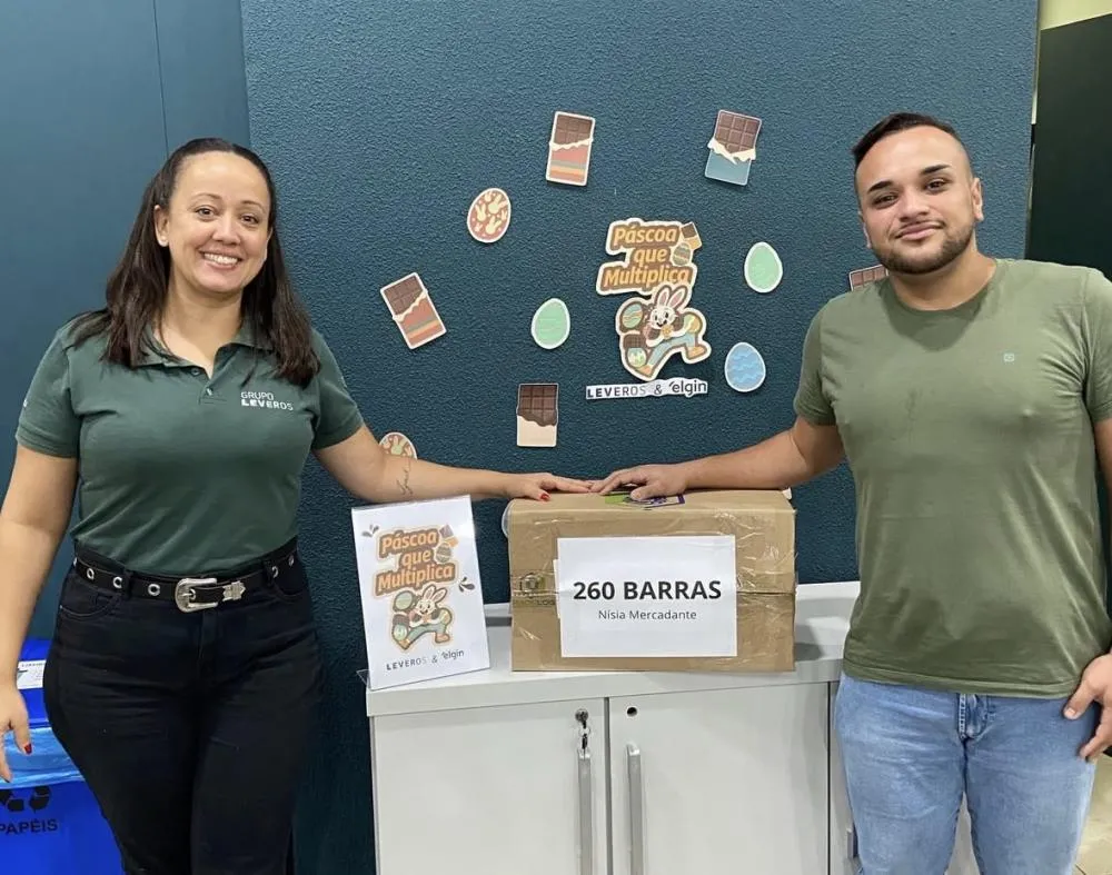 🍫Funcionários da Leveros doam chocolates para escola “Nísia Mercadante” em Assis 